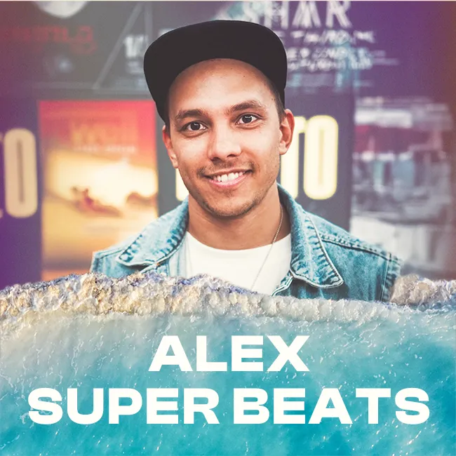 Afis cu Alex Super Beats pentru Sea Breeze Skiathos, Island Experience, Grecia, 2026