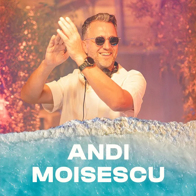 Afis cu Andi Moisescu pentru Sea Breeze Skiathos, Island Experience, Grecia, 2026